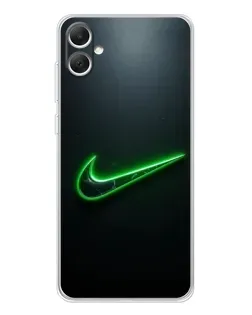 Чехол для Samsung Galaxy A06 с картинкой «Неоновый контур Nike»