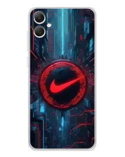 Чехол для Samsung Galaxy A06 с картинкой «Техногенный стиль Nike»