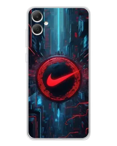 Чехол для Samsung Galaxy A06 с картинкой «Техногенный стиль Nike»
