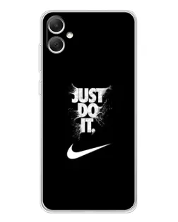 Чехол для Samsung Galaxy A06 с картинкой «Текстовый принт Nike»