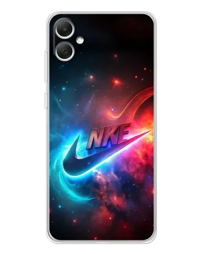 Чехол для Samsung Galaxy A06 с картинкой «Огненный логотип Nike»