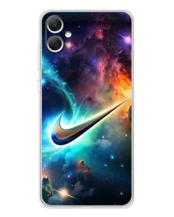 Чехол для Samsung Galaxy A06 с картинкой «Космический Nike Swoosh»