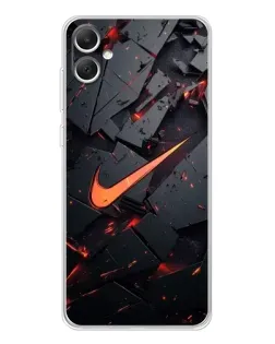 Чехол для Samsung Galaxy A06 с картинкой «Nike — эффект разломов»