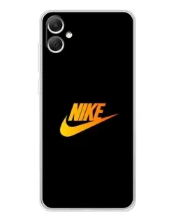 Чехол для Samsung Galaxy A06 с картинкой «Золотой логотип Nike»