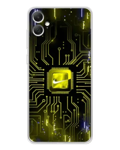 Чехол для Samsung Galaxy A06 с картинкой «Nike — золотая искра»