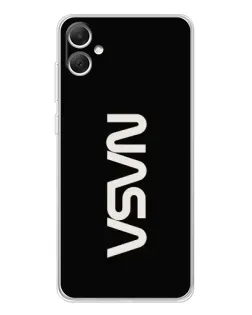 Чехол для Samsung Galaxy A06 с картинкой «NASA — вертикальный логотип»