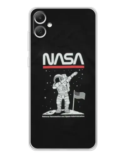 Чехол для Samsung Galaxy A06 с картинкой «NASA — шагаем по Луне»