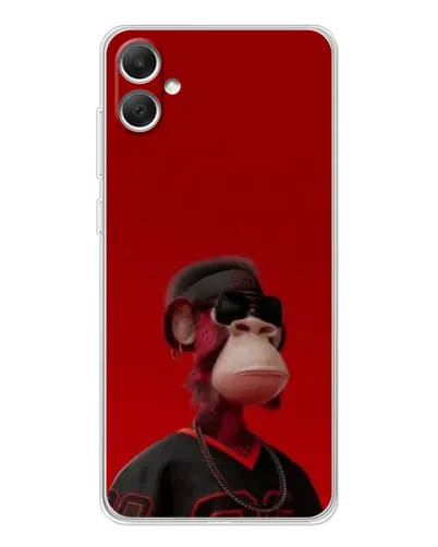 Чехол для Samsung Galaxy A06 с картинкой «Bored Ape в красном»