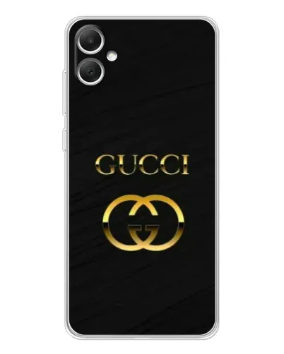 Чехол для Samsung Galaxy A06 с картинкой «Золотой логотип Gucci»
