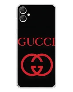 Чехол для Samsung Galaxy A06 с картинкой «Gucci — красный логотип»
