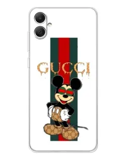 Чехол для Samsung Galaxy A06 с картинкой «Микки Маус Gucci — полосы»