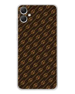 Чехол для Samsung Galaxy A06 с картинкой «Gucci — золотые диагонали»
