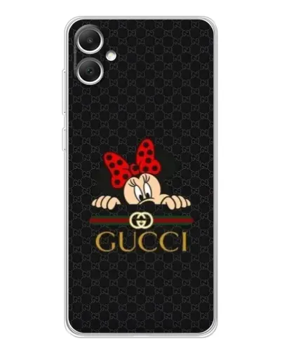 Чехол для Samsung Galaxy A06 с картинкой «Минни Маус Gucci — черный»