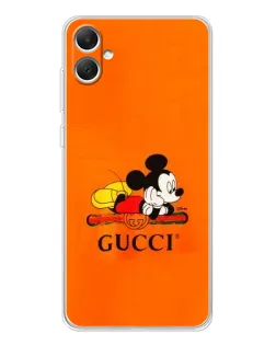 Чехол для Samsung Galaxy A06 с картинкой «Микки Маус Gucci — оранж»
