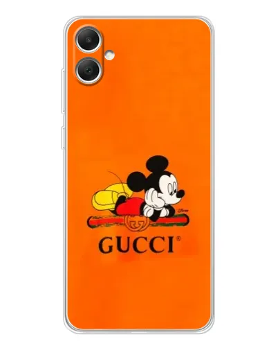 Чехол для Samsung Galaxy A06 с картинкой «Микки Маус Gucci — оранж»