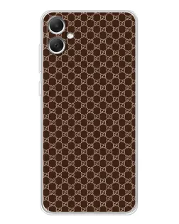 Чехол для Samsung Galaxy A06 с картинкой «Gucci — шоколадная сетка» Чехол для Samsung Galaxy A06 с картинкой «Gucci — шоколадная сетка»