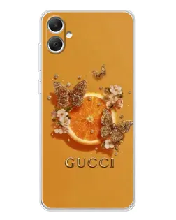 Чехол для Samsung Galaxy A06 с картинкой «Gucci — золотые бабочки» Чехол для Samsung Galaxy A06 с картинкой «Gucci — золотые бабочки»