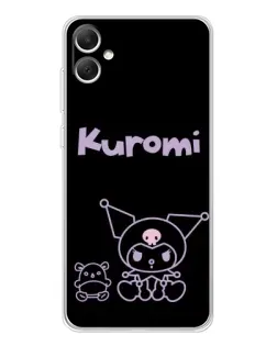 Чехол для Samsung Galaxy A06 с картинкой «Kuromi — черный минимализм»