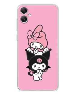 Чехол для Samsung Galaxy A06 с картинкой «Трио My Melody и Kuromi»