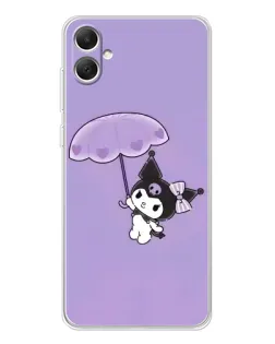 Чехол для Samsung Galaxy A06 с картинкой «Kuromi с зонтиком»