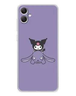 Чехол для Samsung Galaxy A06 с картинкой «Kuromi на лиловом фоне»