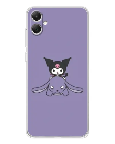 Чехол для Samsung Galaxy A06 с картинкой «Kuromi на лиловом фоне»