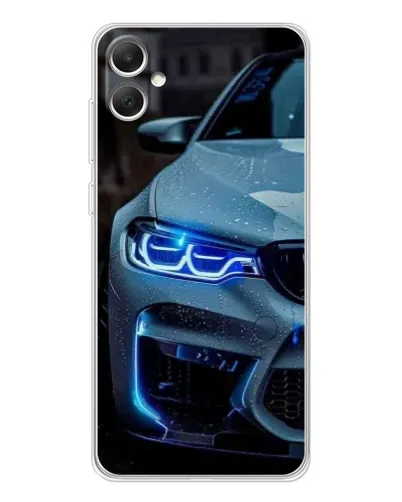 Чехол для Samsung Galaxy A06 с картинкой «Взгляд BMW с синими фарами»
