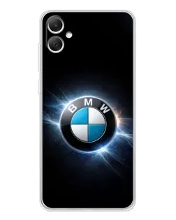 Чехол для Samsung Galaxy A06 с картинкой «BMW — неоновое сияние»