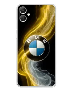 Чехол для Samsung Galaxy A06 с картинкой «Золотистый дым BMW»