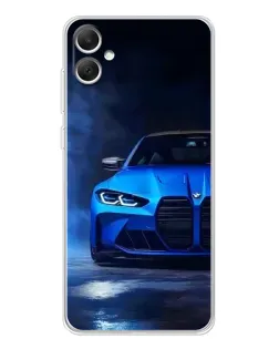 Чехол для Samsung Galaxy A06 с картинкой «Голубая BMW M4»