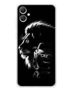 Чехол для Samsung Galaxy A06 с картинкой «BMW и лев»