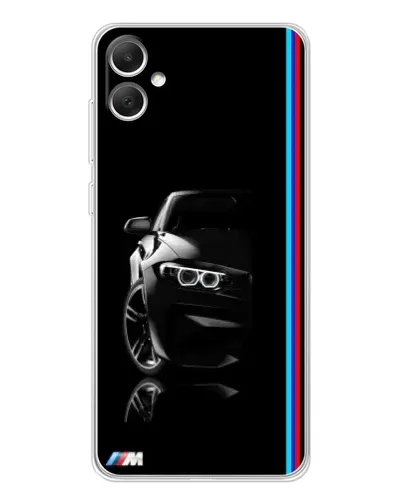 Чехол для Samsung Galaxy A06 с картинкой «Силуэт BMW в темноте»