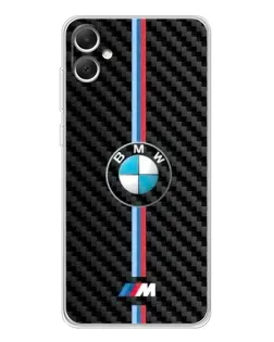 Чехол для Samsung Galaxy A06 с картинкой «Эмблема BMW и карбон»