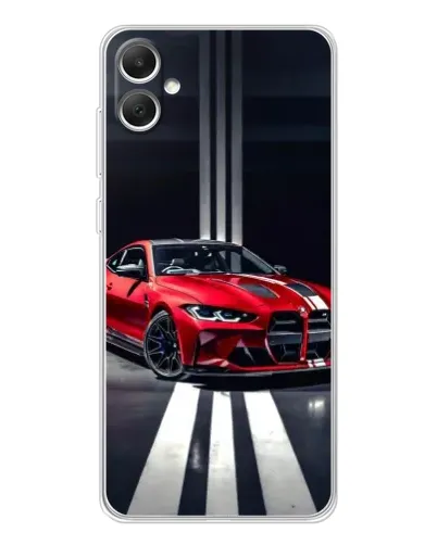 Чехол для Samsung Galaxy A06 с картинкой «Красная BMW на дороге»
