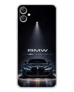 Чохол для Samsung Galaxy A06 з картинкою «BMW крізь нічне місто»