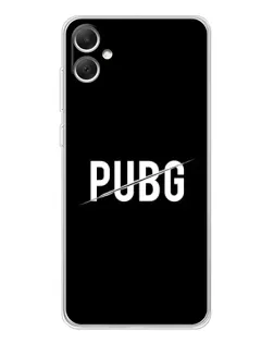 Чехол для Samsung Galaxy A06 с картинкой «PUBG — белый логотип»