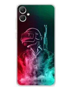 Чехол для Samsung Galaxy A06 с картинкой «PUBG — огненный воин»