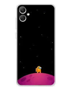 Чехол для Samsung Galaxy A06 с картинкой «Одинокий герой на планете»