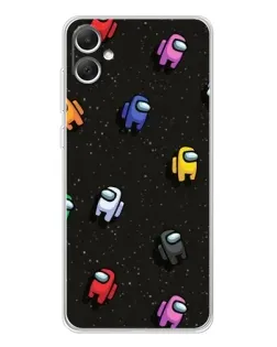 Чехол для Samsung Galaxy A06 с картинкой «Космический паттерн Among Us»