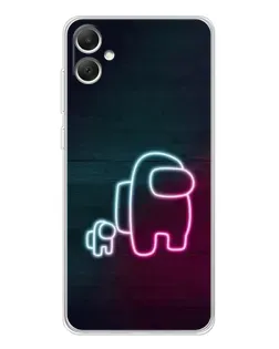 Чехол для Samsung Galaxy A06 с картинкой «Among Us неон-арт»