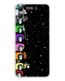 Чехол для Samsung Galaxy A06 с картинкой «Команда Among Us»