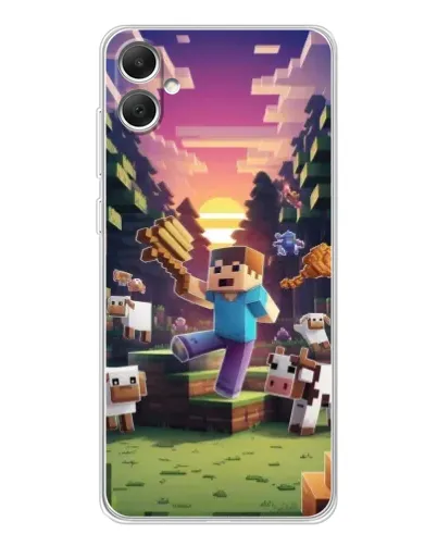 Чехол для Samsung Galaxy A06 с картинкой «Стив на ферме» Чехол для Samsung Galaxy A06 с картинкой «Стив на ферме»