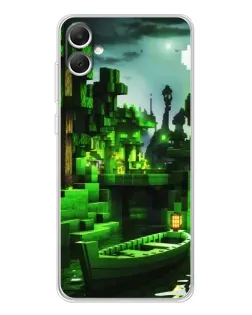 Чехол для Samsung Galaxy A06 с картинкой «Minecraft лесной пейзаж»