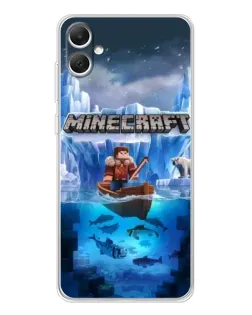 Чехол для Samsung Galaxy A06 с картинкой «Minecraft ледяной мир»
