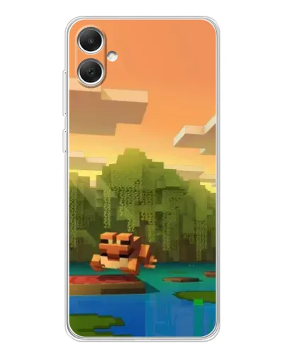 Чехол для Samsung Galaxy A06 с картинкой «Майнкрафт закат солнца»