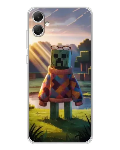 Чехол для Samsung Galaxy A06 с картинкой «Крипер в свитере» Чехол для Samsung Galaxy A06 с картинкой «Крипер в свитере»