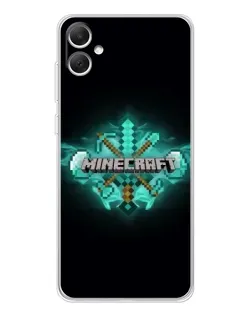 Чехол для Samsung Galaxy A06 с картинкой «Minecraft Diamond лого»
