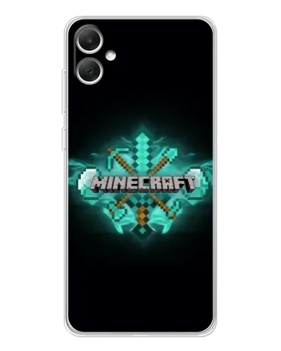 Чехол для Samsung Galaxy A06 с картинкой «Minecraft Diamond лого» Чехол для Samsung Galaxy A06 с картинкой «Minecraft Diamond лого»