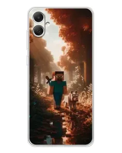 Чехол для Samsung Galaxy A06 с картинкой «Стив в лесу»