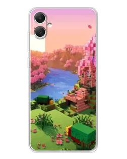 Чехол для Samsung Galaxy A06 с картинкой «Розовое дерево Minecraft»